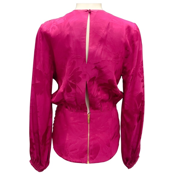 SILVIA TCHERASSI MULBERRY FLORAL COURTNEY BLOUSE - Picture 3 of 5